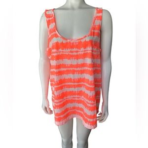 GAP Orange and White Striped Tank Top